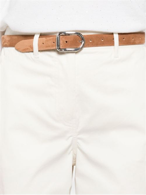 Pantalone donna Emme Marella slim in raso stretch burro EMME Marella | VOLPINO001